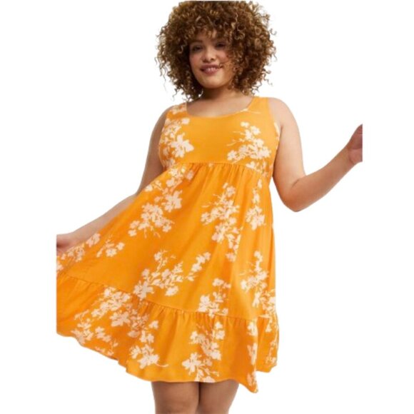 torrid Dresses & Skirts - Women's Plus 2 NWT Torrid Tiered Tank Mini Dress Tropical Floral Iceland Poppy